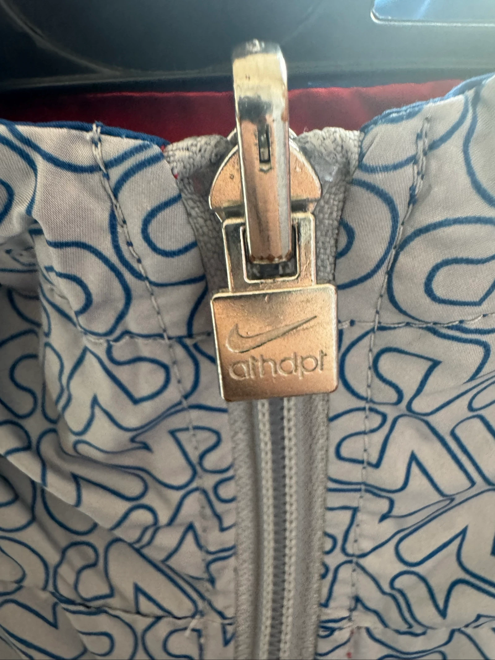 Jaqueta cortavento Nike reversível vintage tamanho G Athletic Dept retro – photo 3